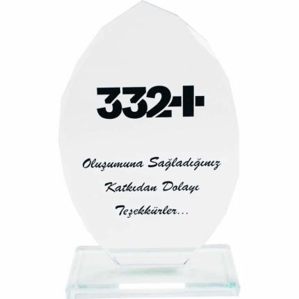 Kristal Damla Teşekkür Plaketi