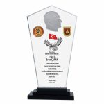 Atatürk Temalı Askeri Şilt Kristal Plaket