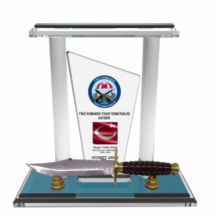 Komando Bıçaklı Vip Kristal Plaket